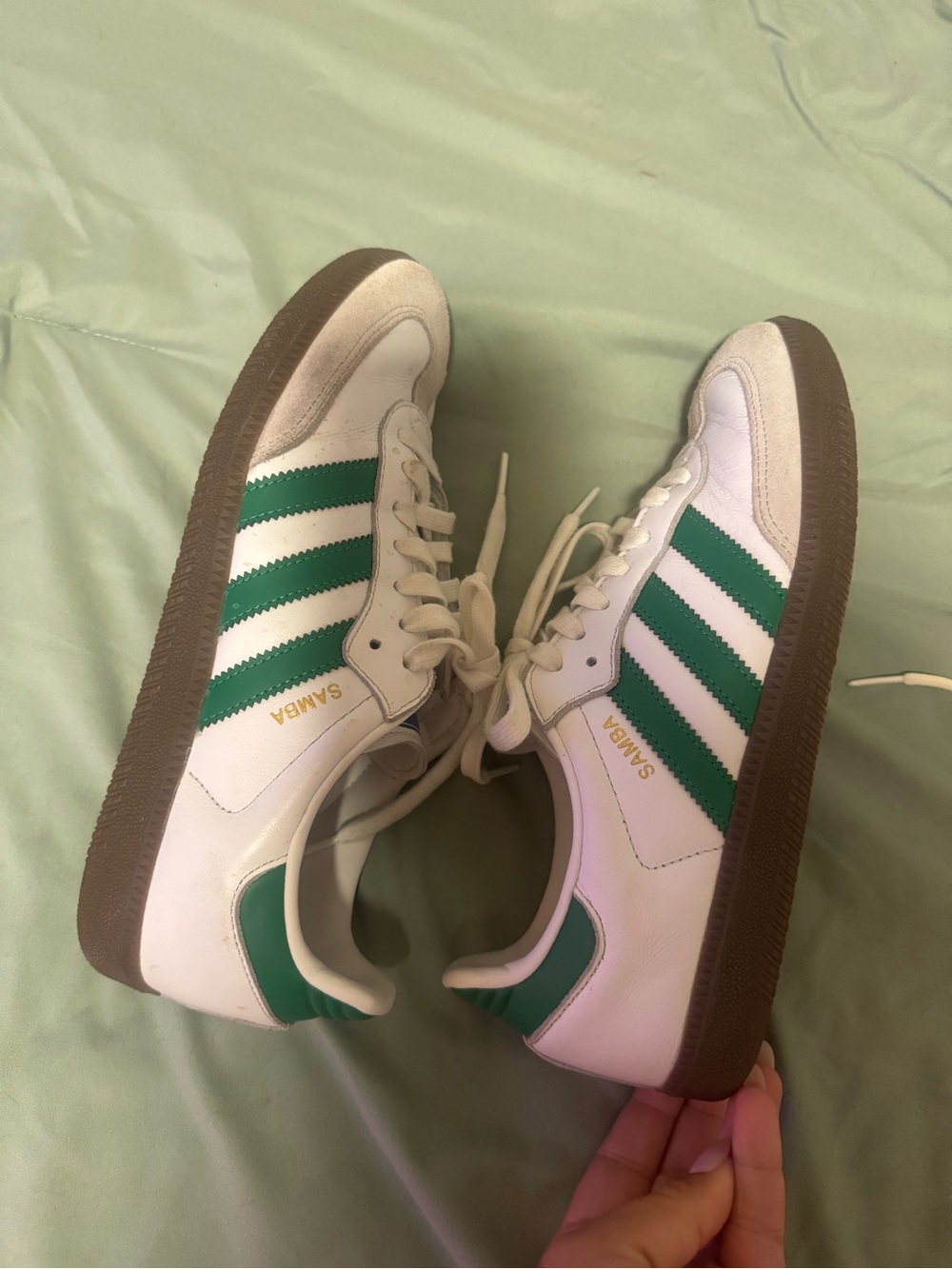 Adidas Samba Core White & Green women’s Sneaker